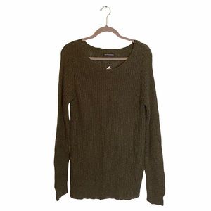 Brandy Melville Green Chunky Knit Longline Sweater One Size